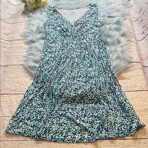 St. John’s Bay Patterned Faux Wrap Sleeveless Stretch Dress sz S